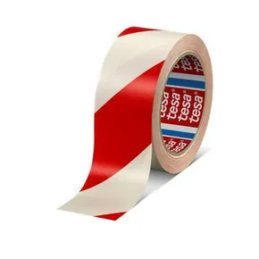 Taśma do znakowania podłóg „Professional”, czerwono-biała, 50 mm x 33 m, TESA